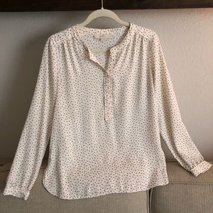 LOFT cream blouse size M